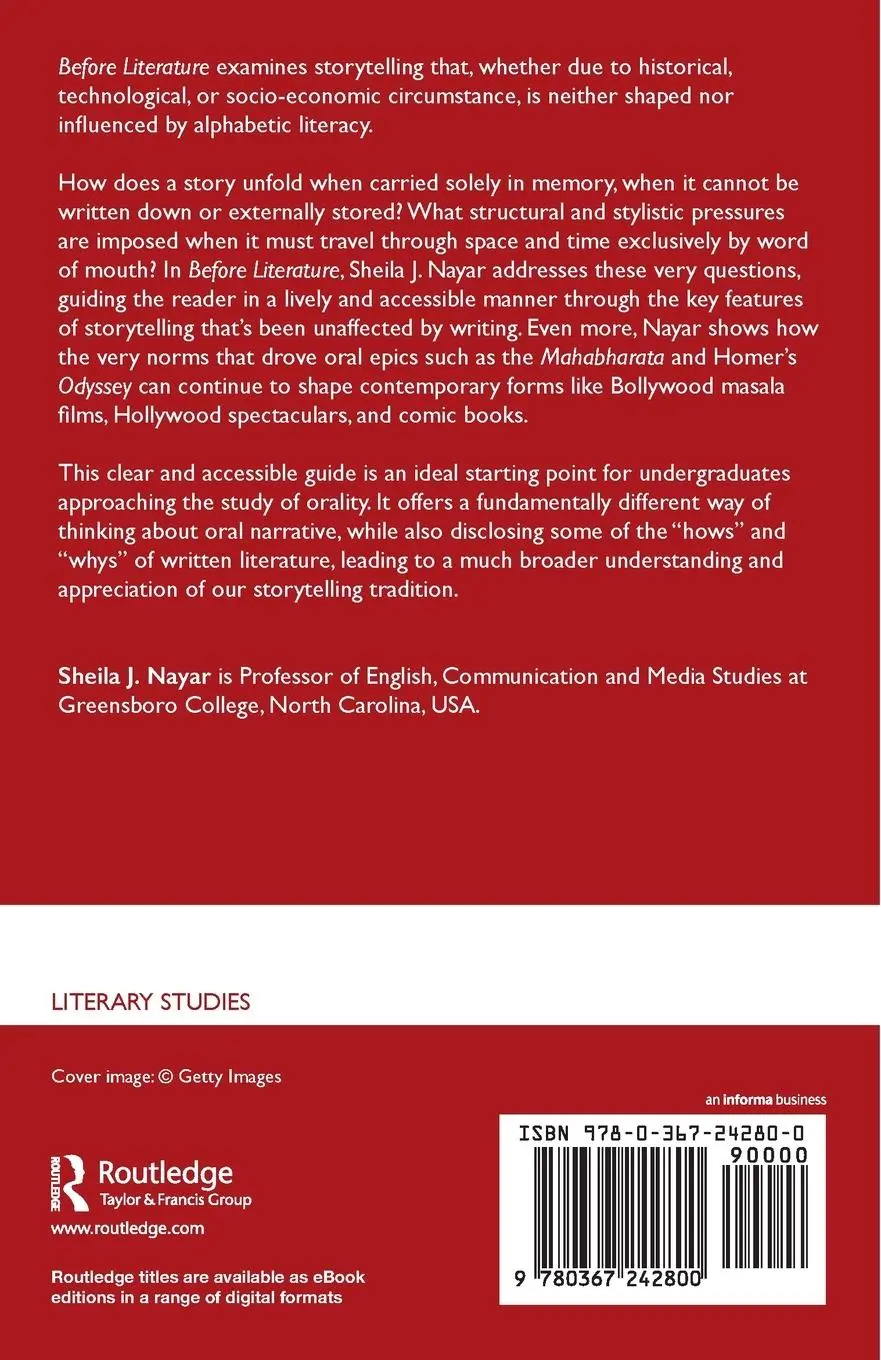 Rückseite: 9780367242800 | Before Literature | The Nature of Narrative Without the Written Word