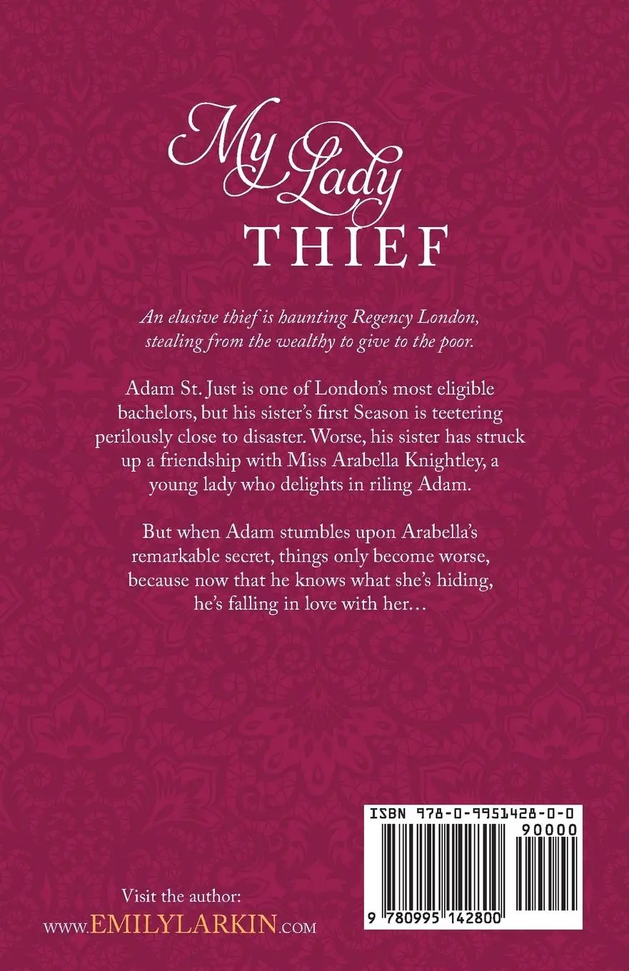 Rückseite: 9780995142800 | My Lady Thief | Emily Larkin | Taschenbuch | Kartoniert / Broschiert