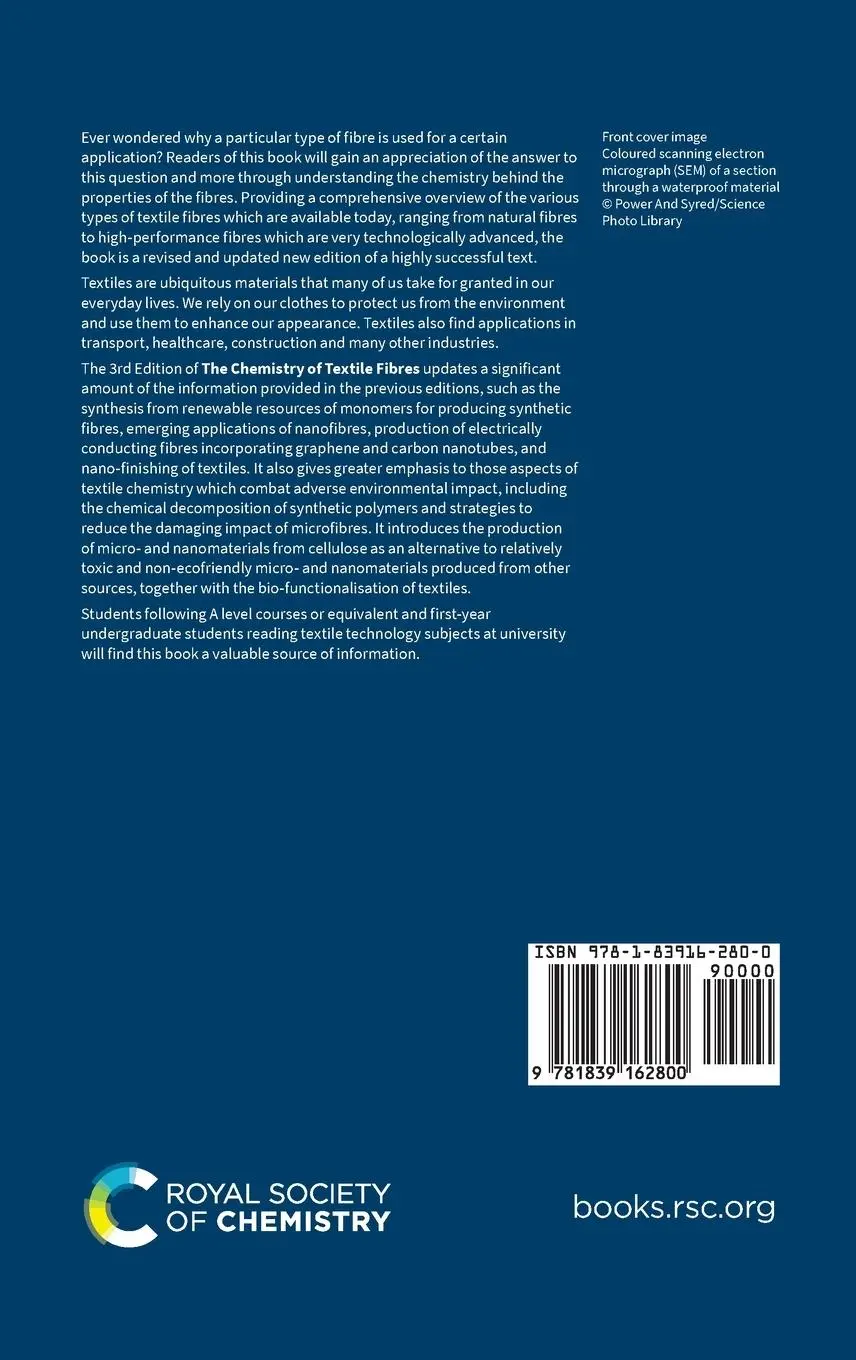 Rückseite: 9781839162800 | Chemistry of Textile Fibres | Robert R Mather (u. a.) | Buch | 2023