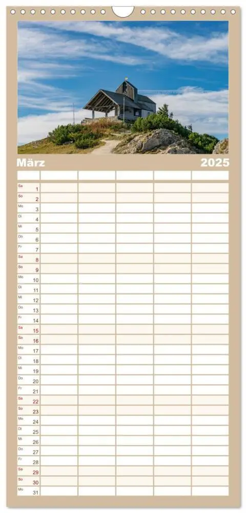 Bild: 9783457102800 | Familienplaner 2025 - Wanderparadies Bayerische Alpen mit 5 Spalten...