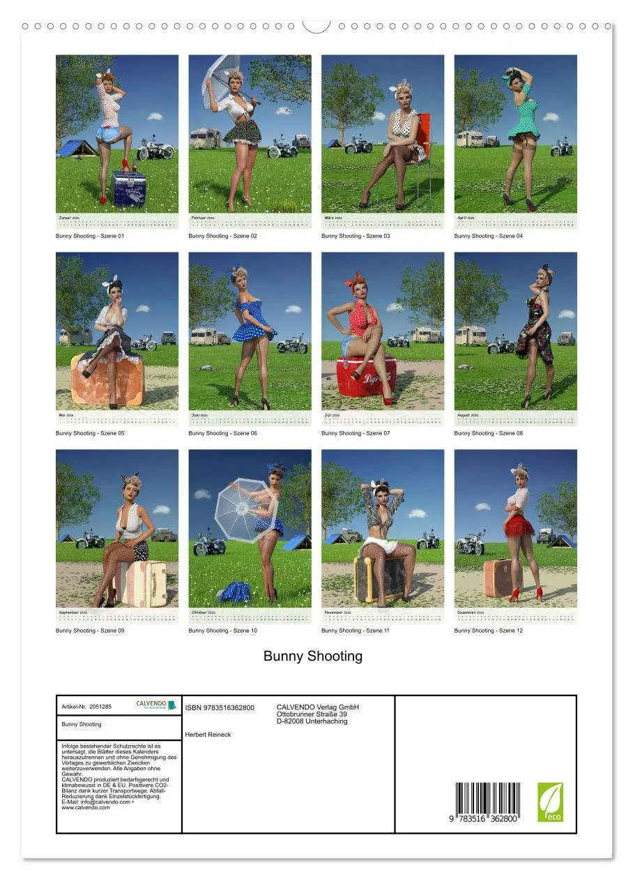 Bild: 9783516362800 | Bunny Shooting (Wandkalender 2026 DIN A2 hoch), CALVENDO...