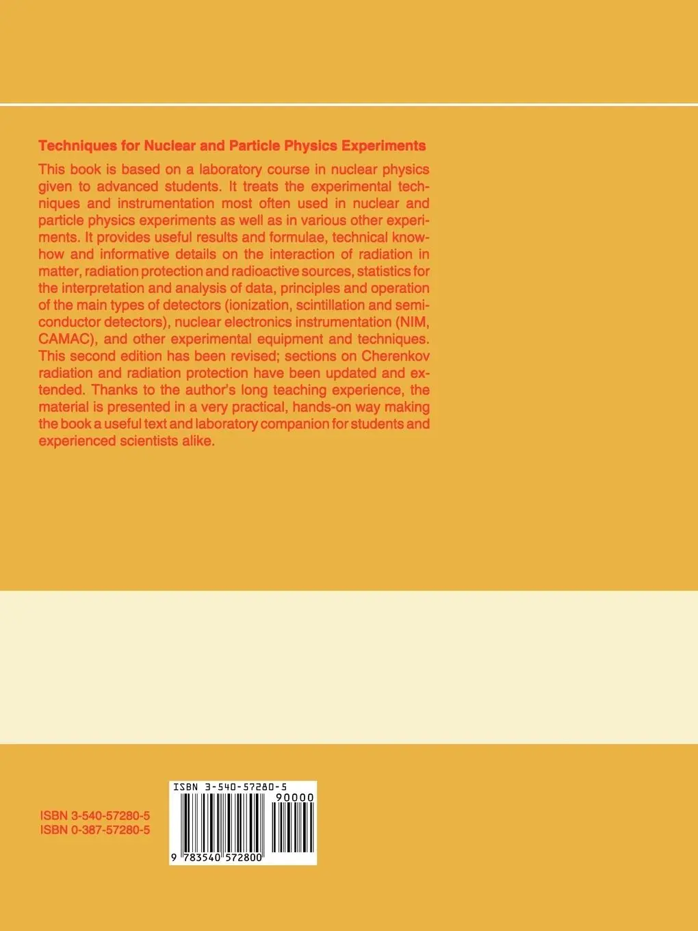 Rückseite: 9783540572800 | Techniques for Nuclear and Particle Physics Experiments | Leo | Buch