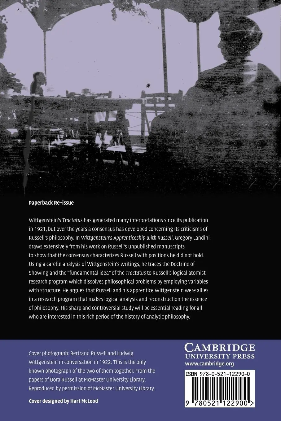 Rückseite: 9780521122900 | Wittgenstein's Apprenticeship with Russell | Gregory Landini | Buch