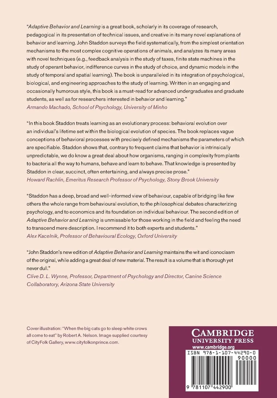 Rückseite: 9781107442900 | Adaptive Behavior and Learning | J. E. R. Staddon | Taschenbuch | 2016