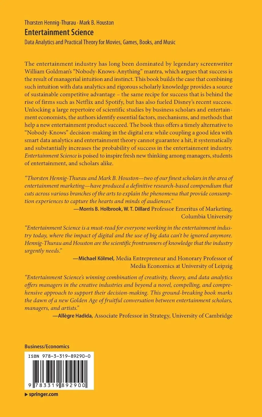 Rückseite: 9783319892900 | Entertainment Science | Mark B. Houston (u. a.) | Buch | xxiv | 2018