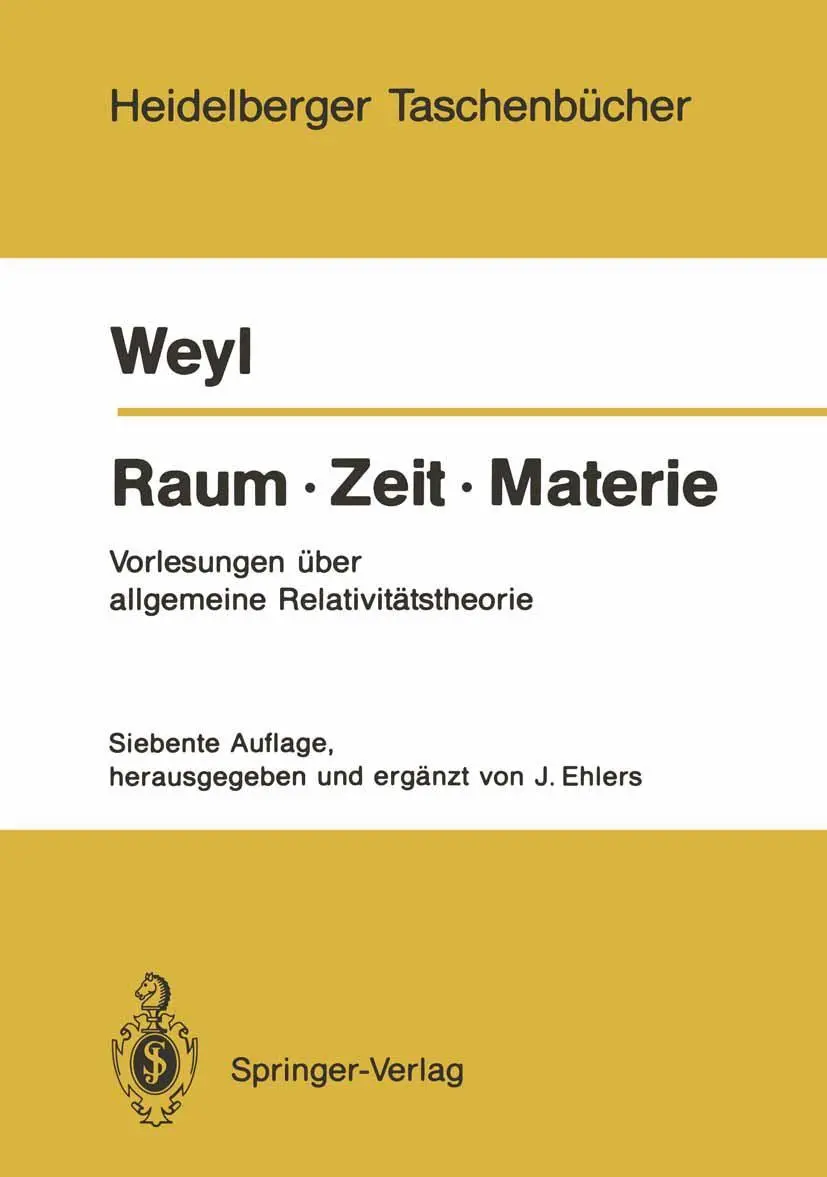 Cover: 9783540182900 | Raum · Zeit · Materie | Hermann Weyl | Taschenbuch | xvi | Deutsch