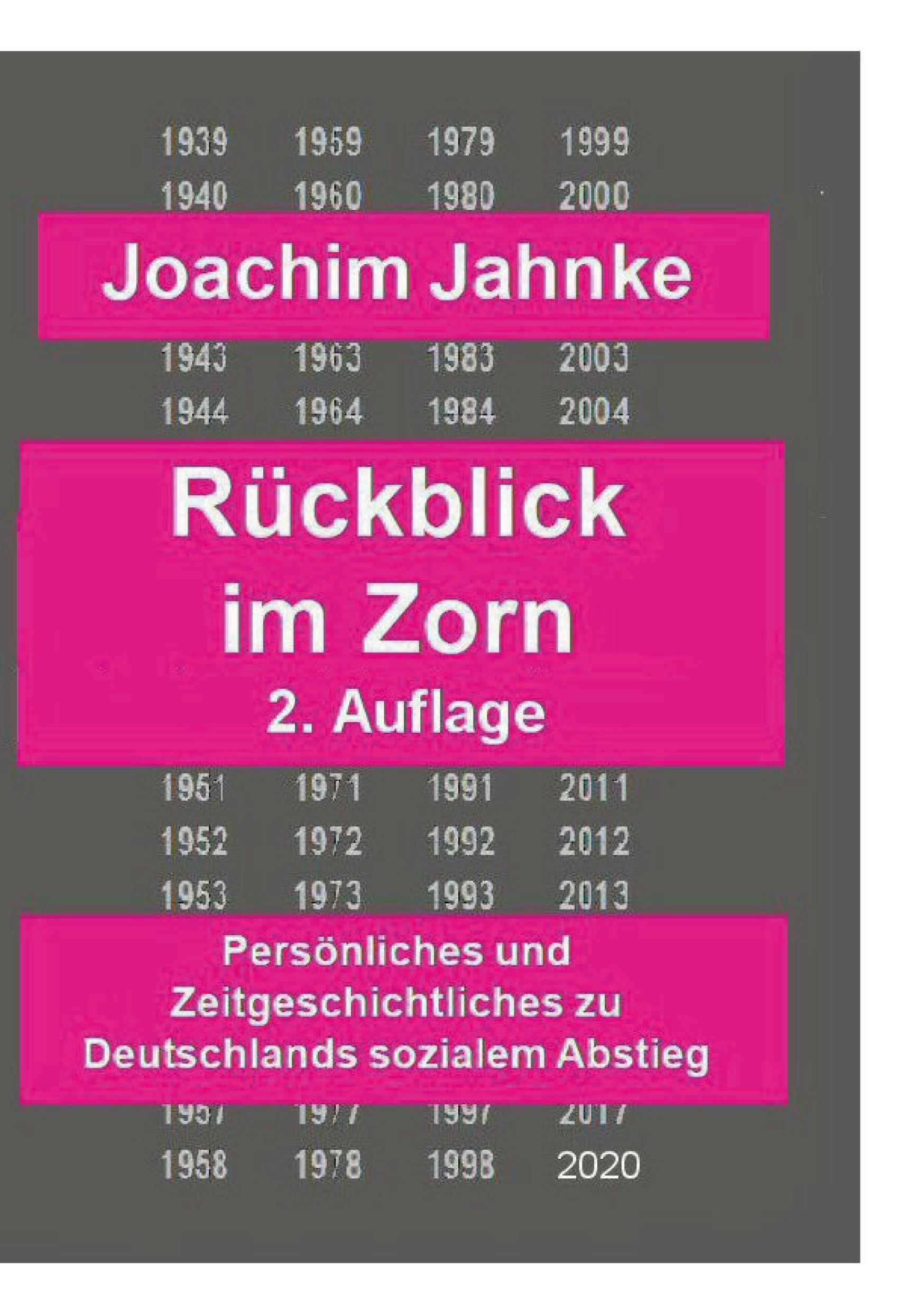 Cover: 9783752662900 | Rückblick im Zorn - Neuauflage | Joachim Jahnke | Taschenbuch | 244 S.