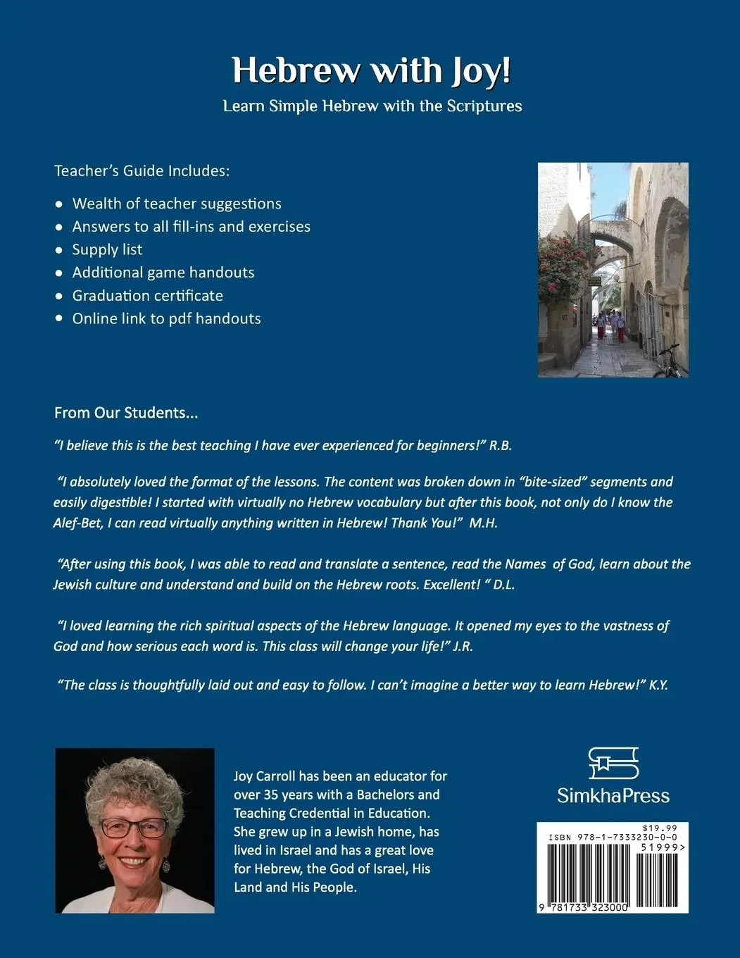 Rückseite: 9781733323000 | Hebrew with Joy! Teacher's Guide | Joy Carroll | Taschenbuch | 2019
