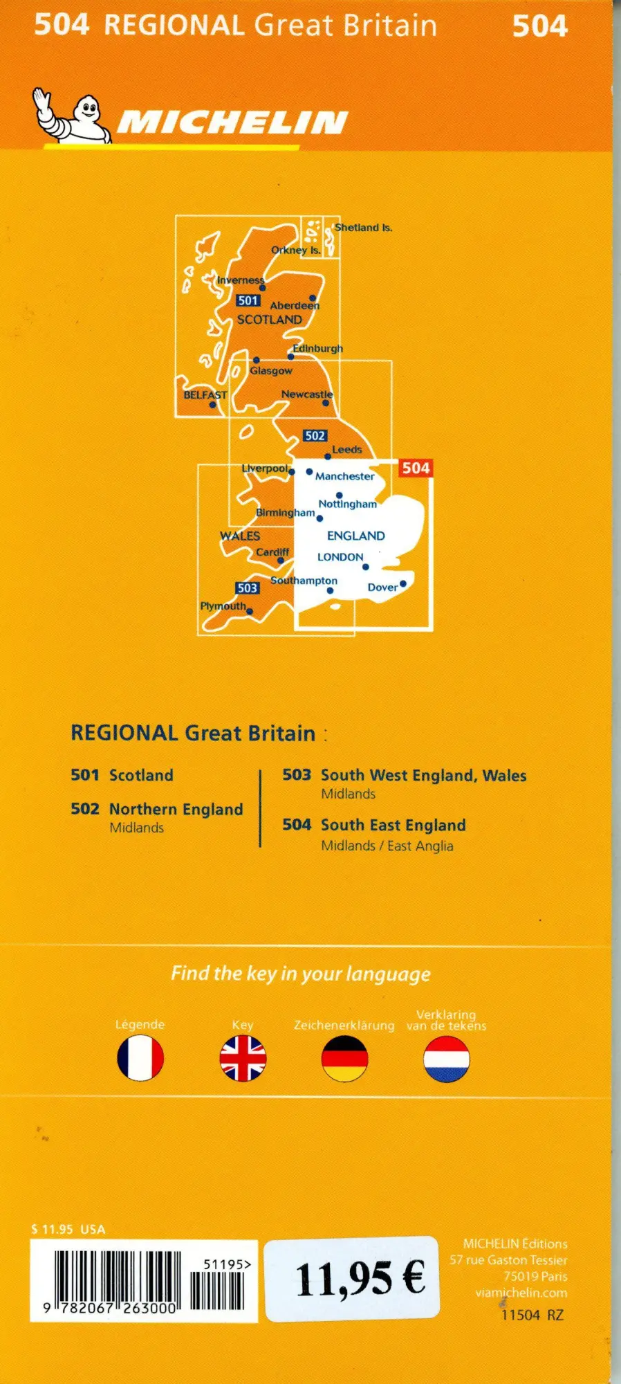 Bild: 9782067263000 | Michelin England Süd-Ost, Midlands, East Anglia | Michelin | 1 S.