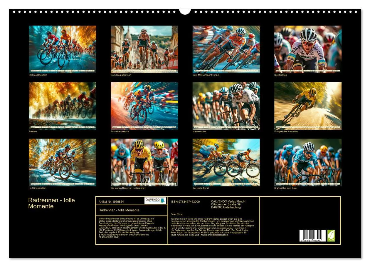Bild: 9783457463000 | Radrennen - tolle Momente (Wandkalender 2026 DIN A2 quer), CALVENDO...