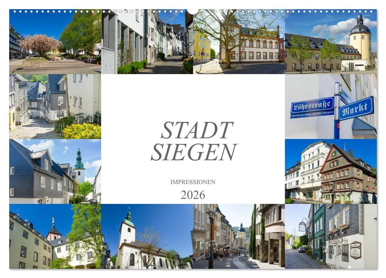 Cover: 9783457603000 | Stadt Siegen Impressionen (Wandkalender 2026 DIN A2 quer), CALVENDO...