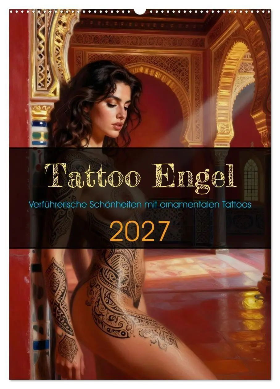 Cover: 9783516793000 | Tattoo Engel (Wandkalender 2027 DIN A2 hoch), CALVENDO Monatskalender