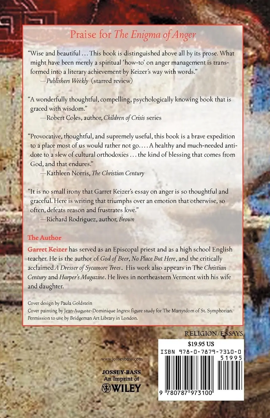 Rückseite: 9780787973100 | The Enigma of Anger | Essays on a Sometimes Deadly Sin | Garret Keizer