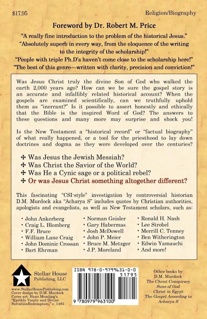 Rückseite: 9780979963100 | Who Was Jesus? Fingerprints of the Christ | D M Murdock | Taschenbuch