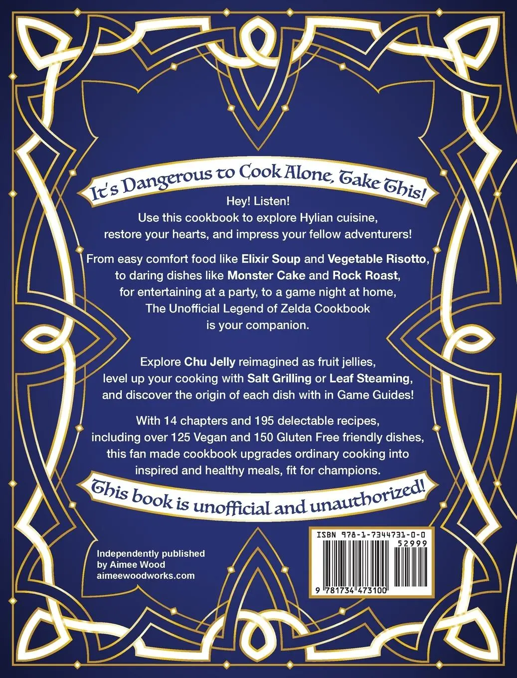 Rückseite: 9781734473100 | The Unofficial Legend Of Zelda Cookbook | Aimee Wood | Buch | Gebunden