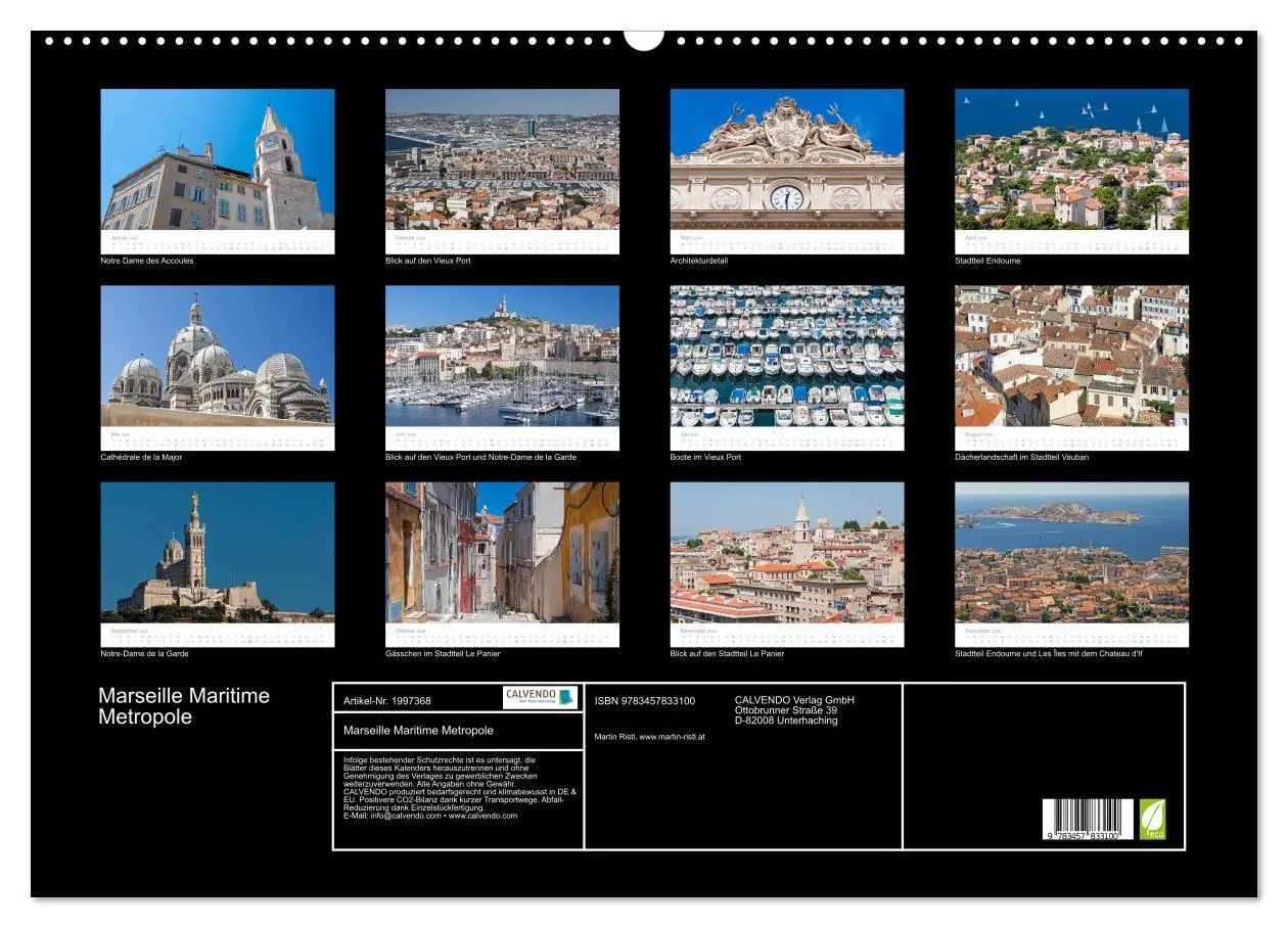 Bild: 9783457833100 | Marseille Maritime Metropole (Wandkalender 2026 DIN A2 quer),...