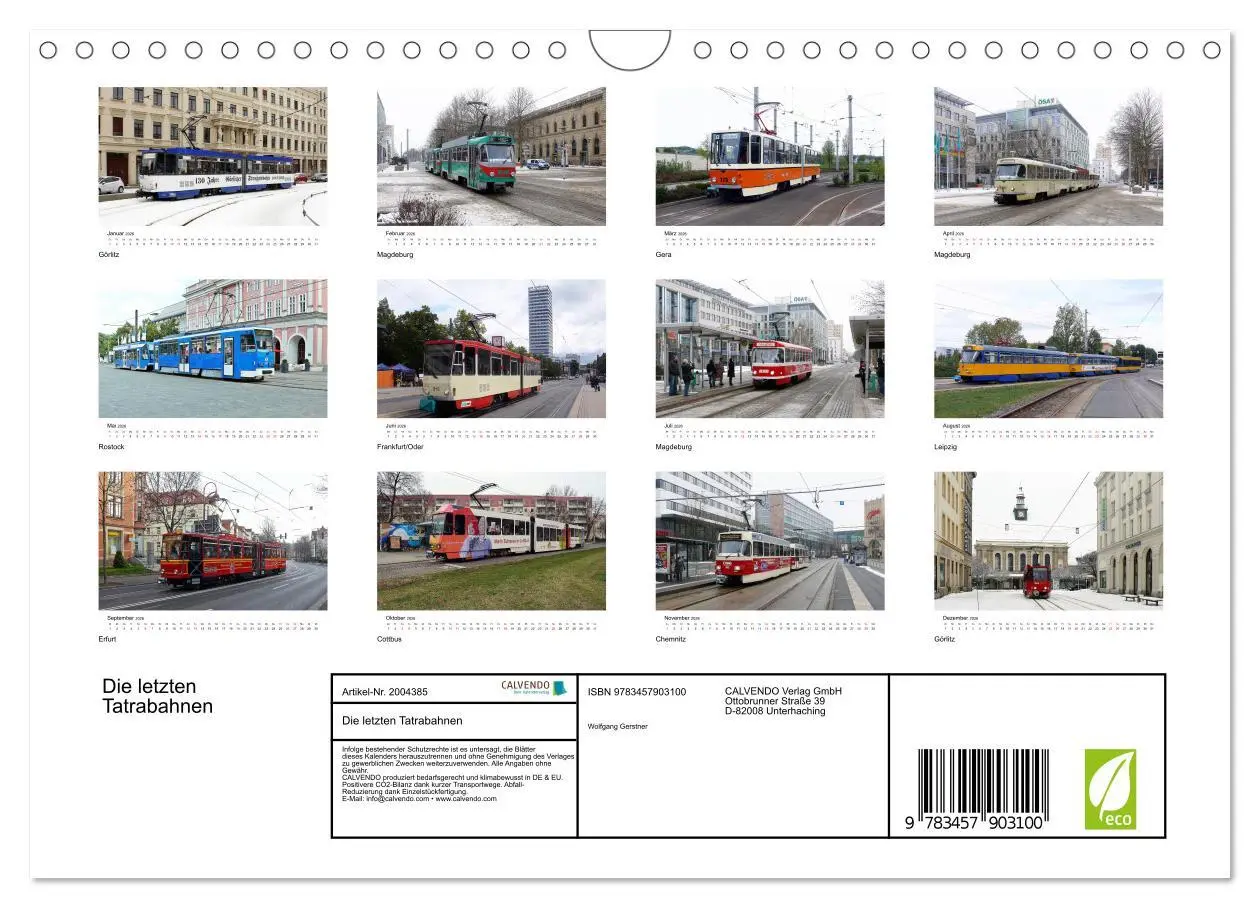 Bild: 9783457903100 | Die letzten Tatrabahnen (Wandkalender 2026 DIN A4 quer), CALVENDO...