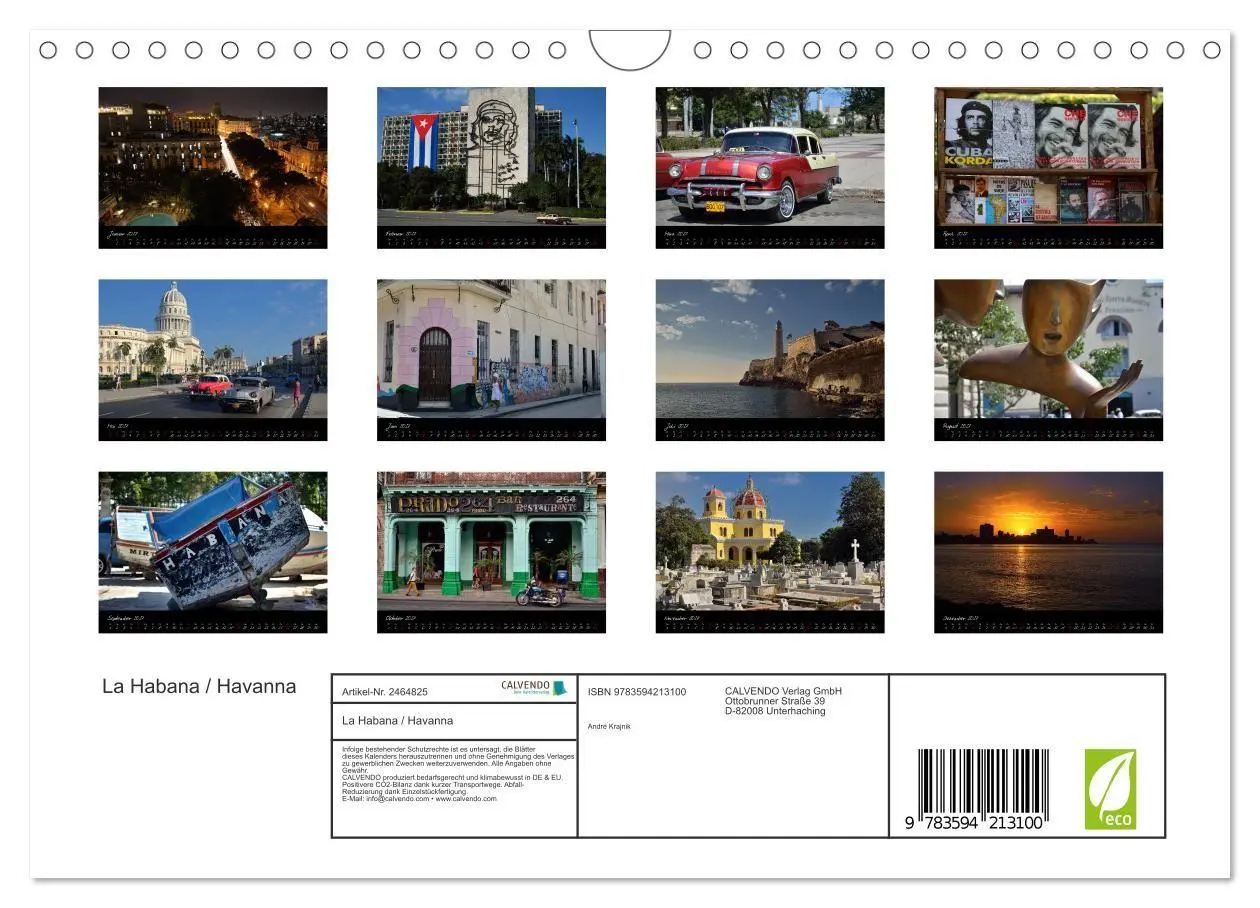 Bild: 9783594213100 | La Habana / Havanna (Wandkalender 2027 DIN A4 quer), CALVENDO...