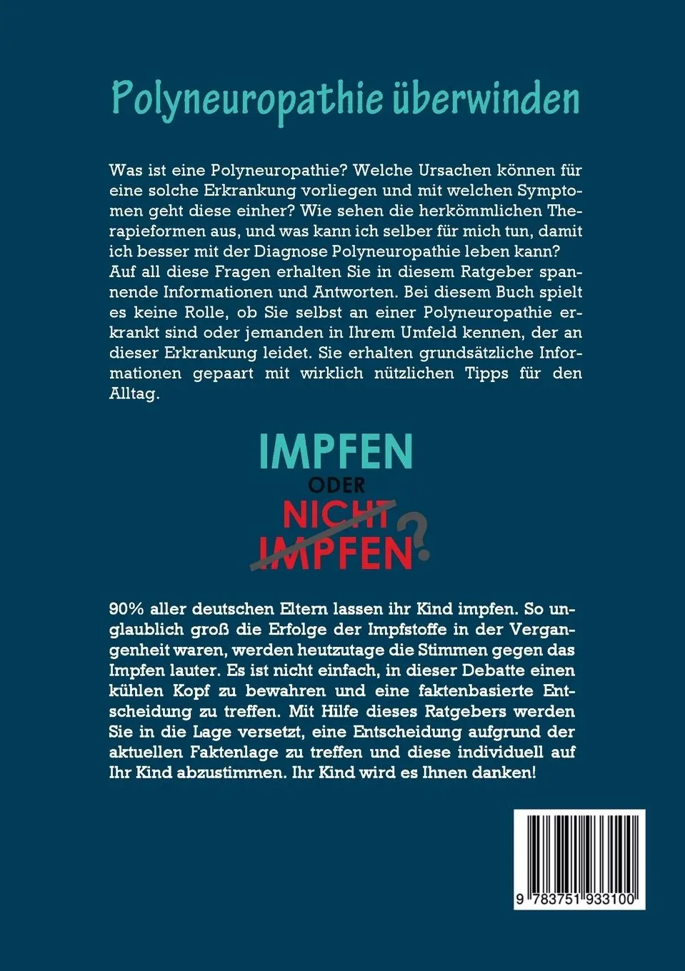 Rückseite: 9783751933100 | 2 in 1 Buch Polyneuropathie überwinden: Mit Nervenschmerzen und...