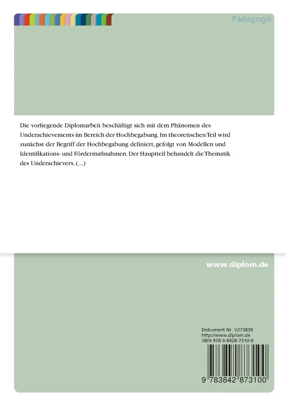 Rückseite: 9783842873100 | Underachiever - Hochbegabte Problemkinder | Andreas Krenner | Buch