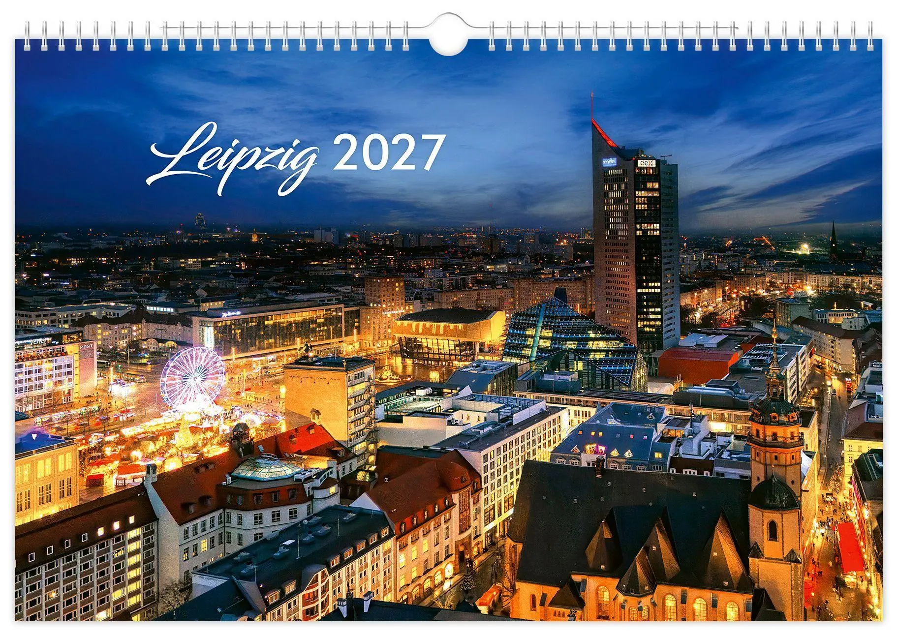 Cover: 9783912303100 | Kalender Leipzig 2027 | 45 x 30 cm weißes Kalendarium | Peter Schubert