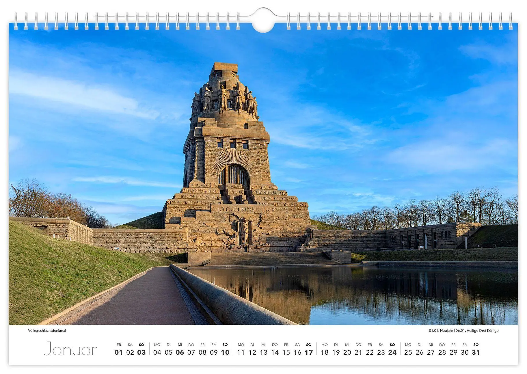 Bild: 9783912303100 | Kalender Leipzig 2027 | 45 x 30 cm weißes Kalendarium | Peter Schubert