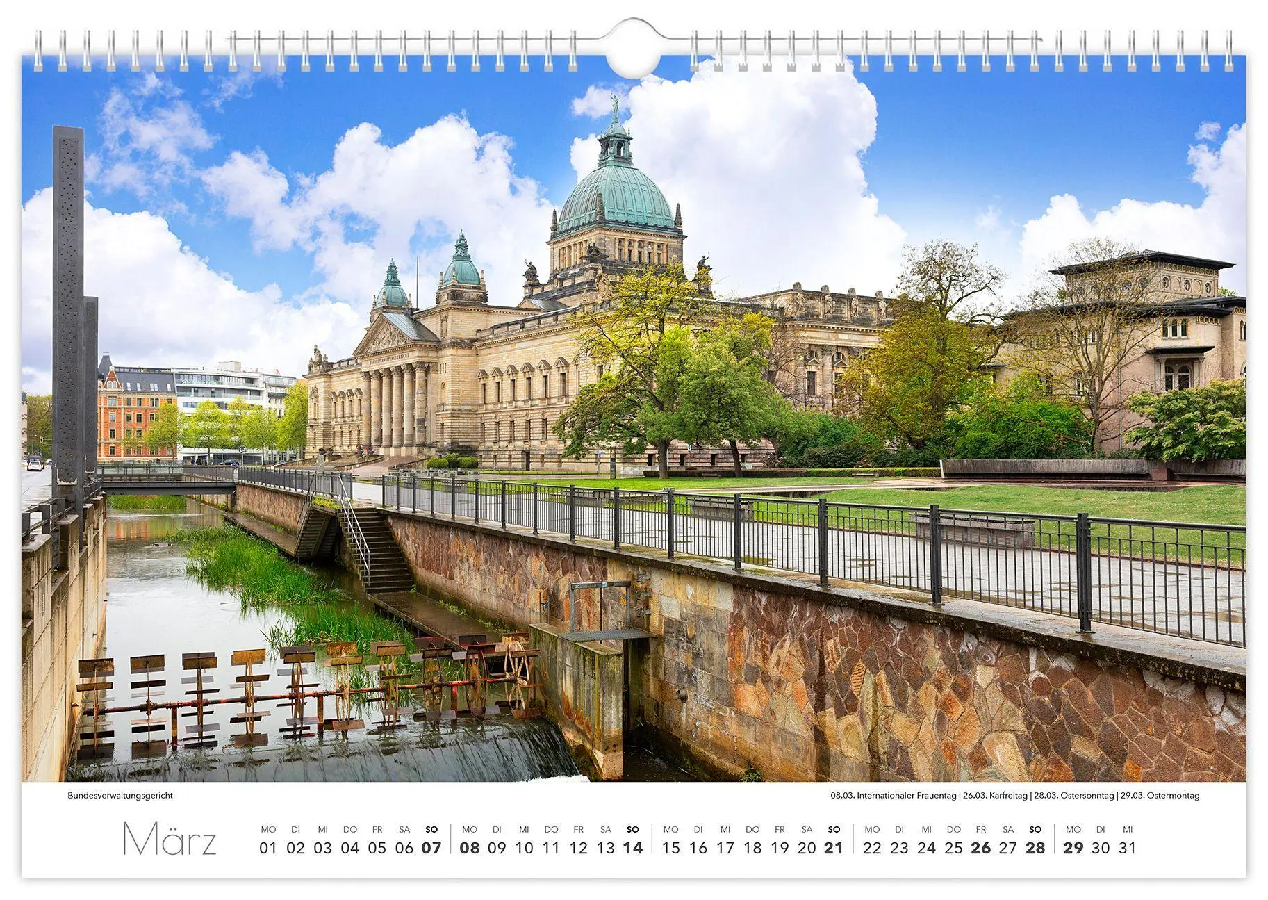 Bild: 9783912303100 | Kalender Leipzig 2027 | 45 x 30 cm weißes Kalendarium | Peter Schubert