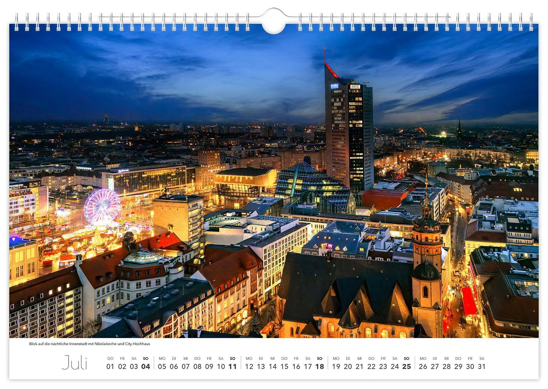 Bild: 9783912303100 | Kalender Leipzig 2027 | 45 x 30 cm weißes Kalendarium | Peter Schubert