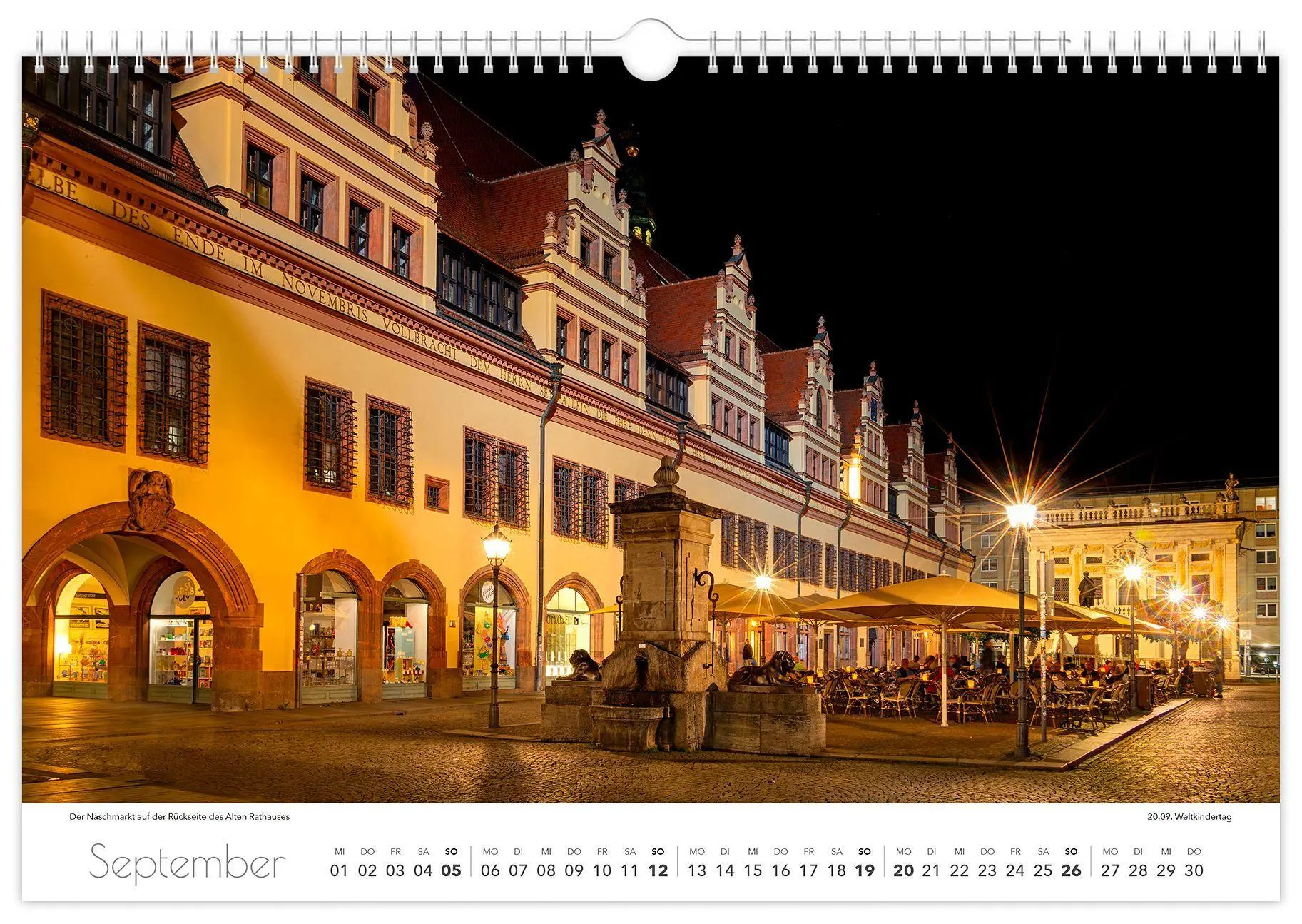 Bild: 9783912303100 | Kalender Leipzig 2027 | 45 x 30 cm weißes Kalendarium | Peter Schubert