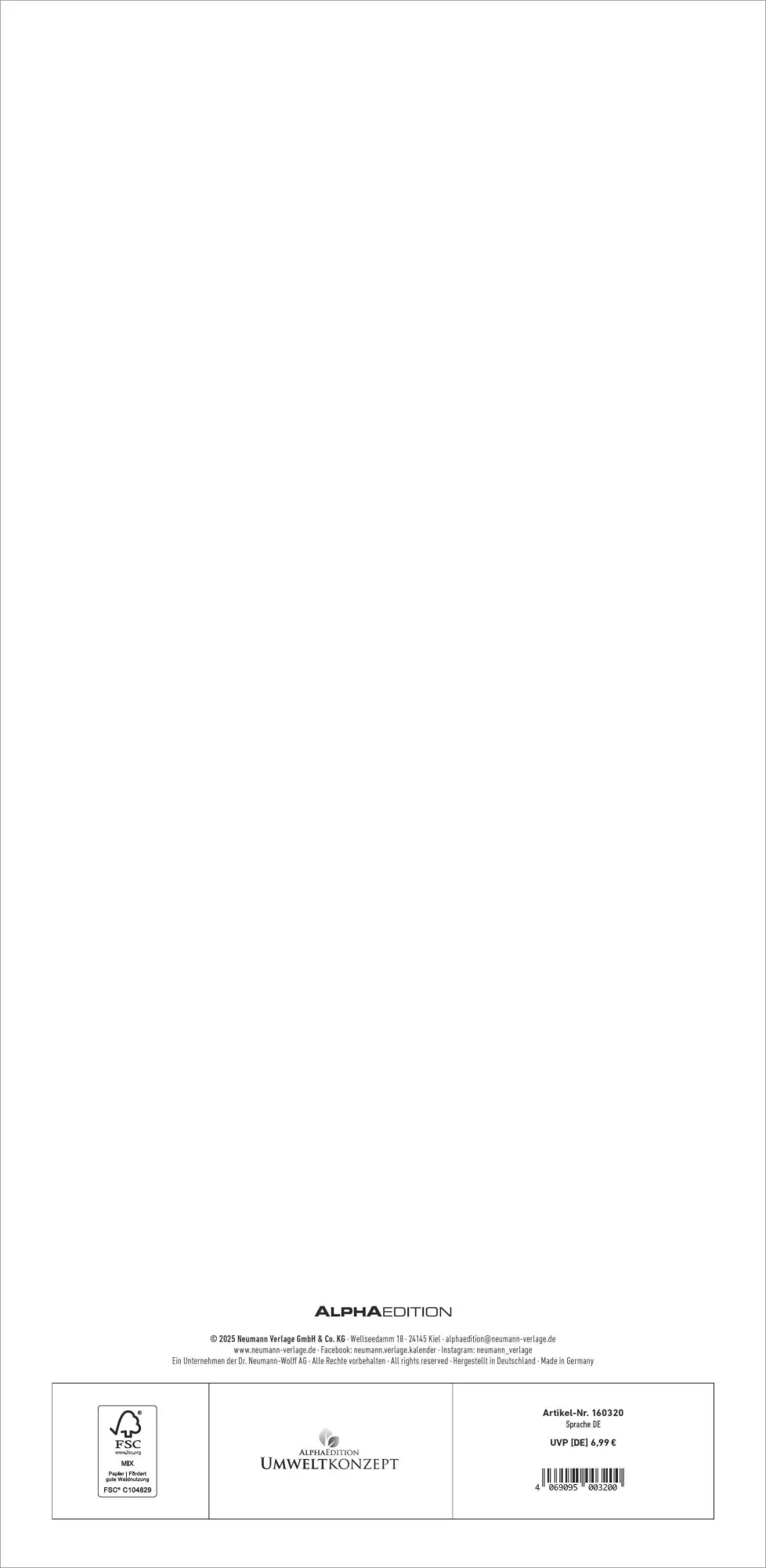 Bild: 4069095003200 | Planer für zwei 2026 mit 3 Spalten - Familien-Timer 22x45 cm -...