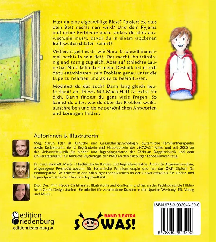 Rückseite: 9783902943200 | Nasses Bett? EXTRA - Das Mit-Mach-Heft für Kinder, die nachts...