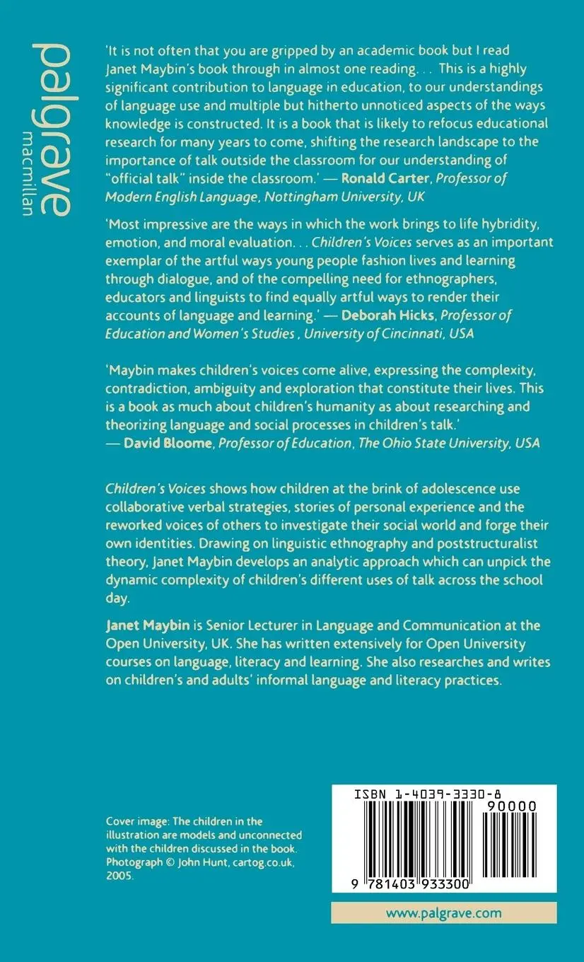 Rückseite: 9781403933300 | Children's Voices | Talk, Knowledge and Identity | J. Maybin | Buch
