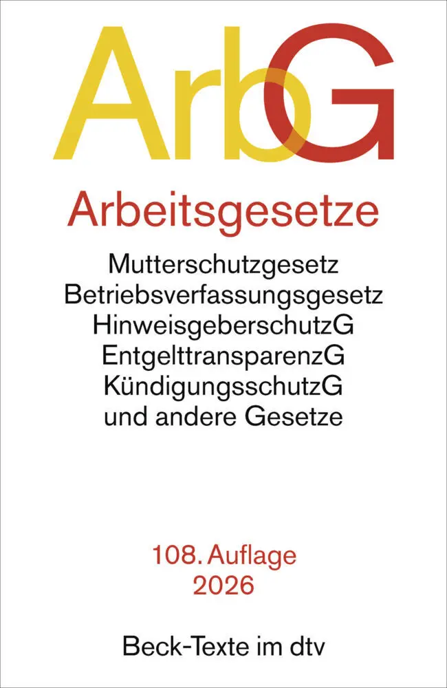 Cover: 9783423533300 | Arbeitsgesetze. ArbG | Taschenbuch | Beck-Texte im dtv | 1180 S.