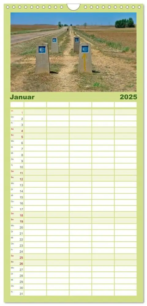 Bild: 9783457123300 | Familienplaner 2025 - Jakobsweg - pilgern auf dem Camino de...