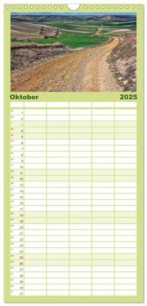 Bild: 9783457123300 | Familienplaner 2025 - Jakobsweg - pilgern auf dem Camino de...