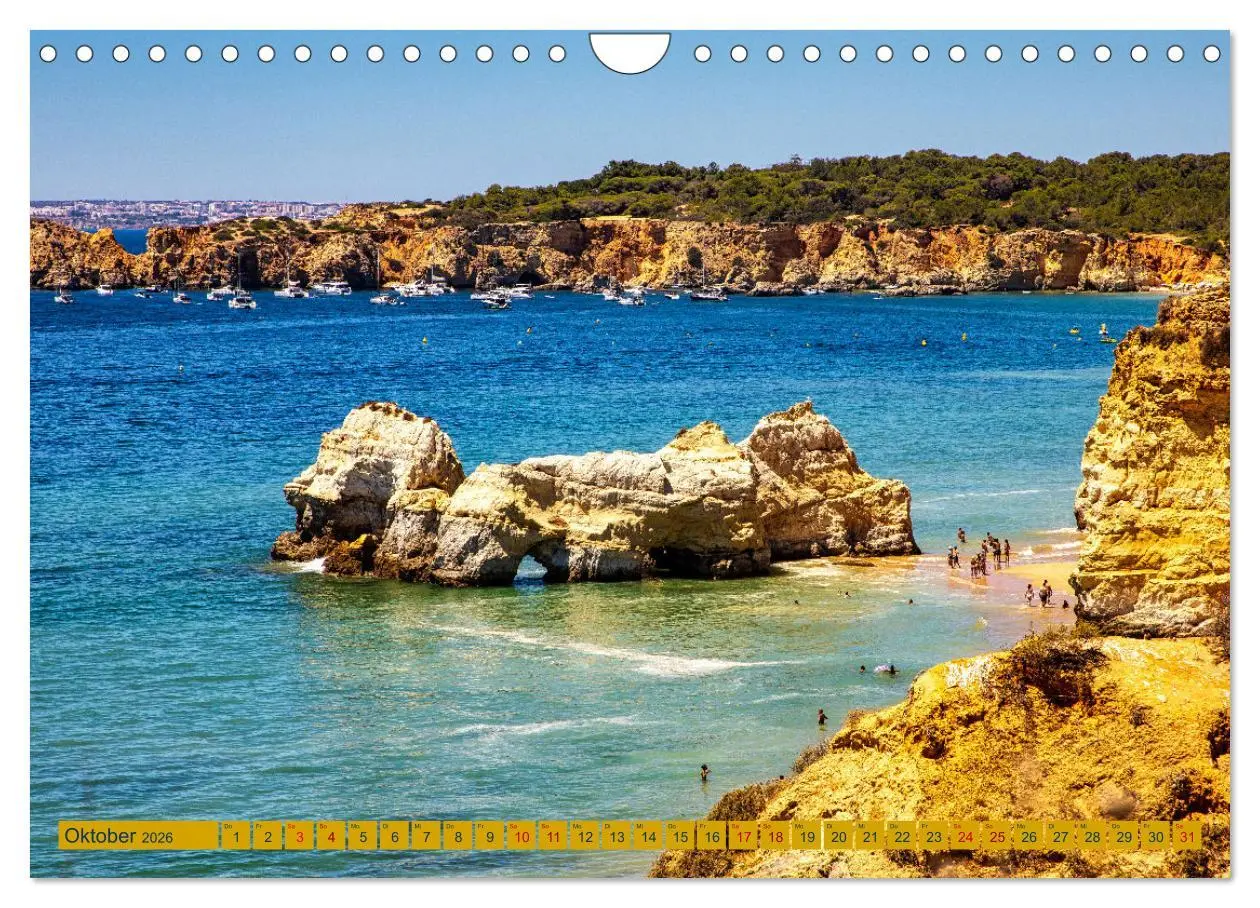 Bild: 9783457363300 | Algarve pur (Wandkalender 2026 DIN A4 quer), CALVENDO Monatskalender