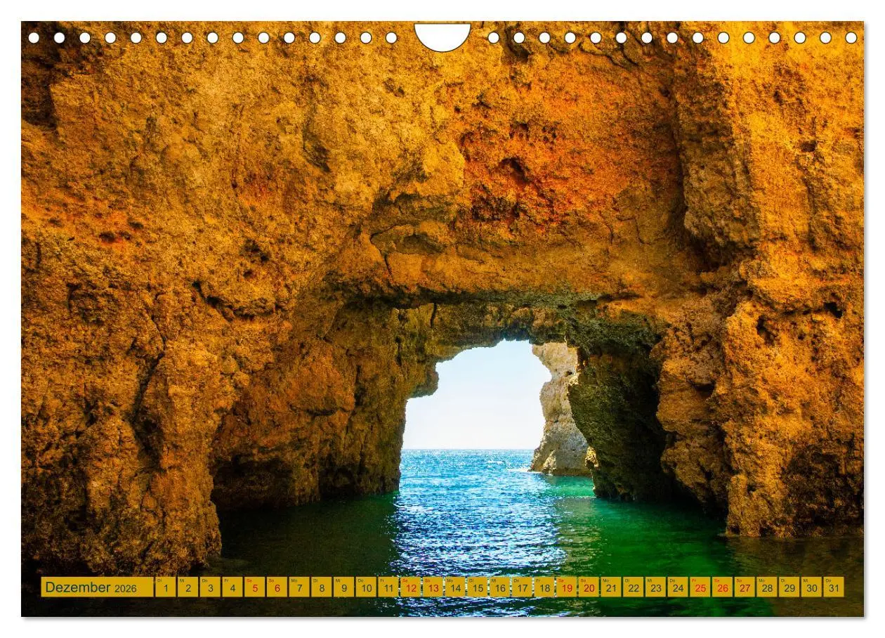 Bild: 9783457363300 | Algarve pur (Wandkalender 2026 DIN A4 quer), CALVENDO Monatskalender