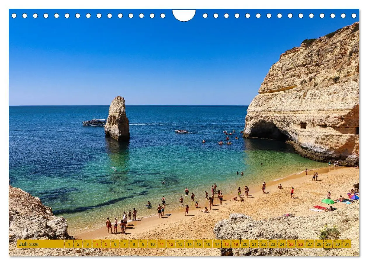 Bild: 9783457363300 | Algarve pur (Wandkalender 2026 DIN A4 quer), CALVENDO Monatskalender