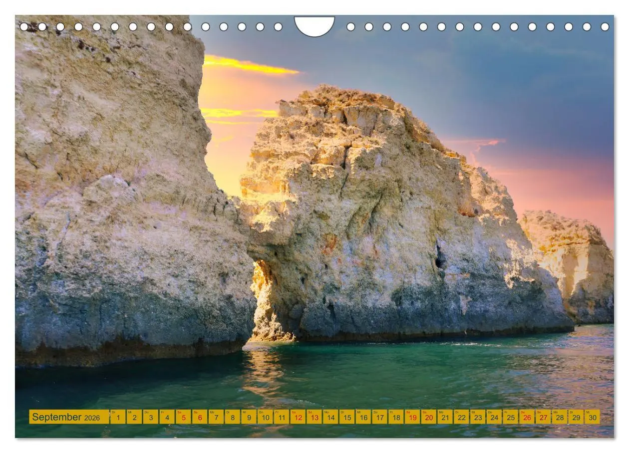 Bild: 9783457363300 | Algarve pur (Wandkalender 2026 DIN A4 quer), CALVENDO Monatskalender
