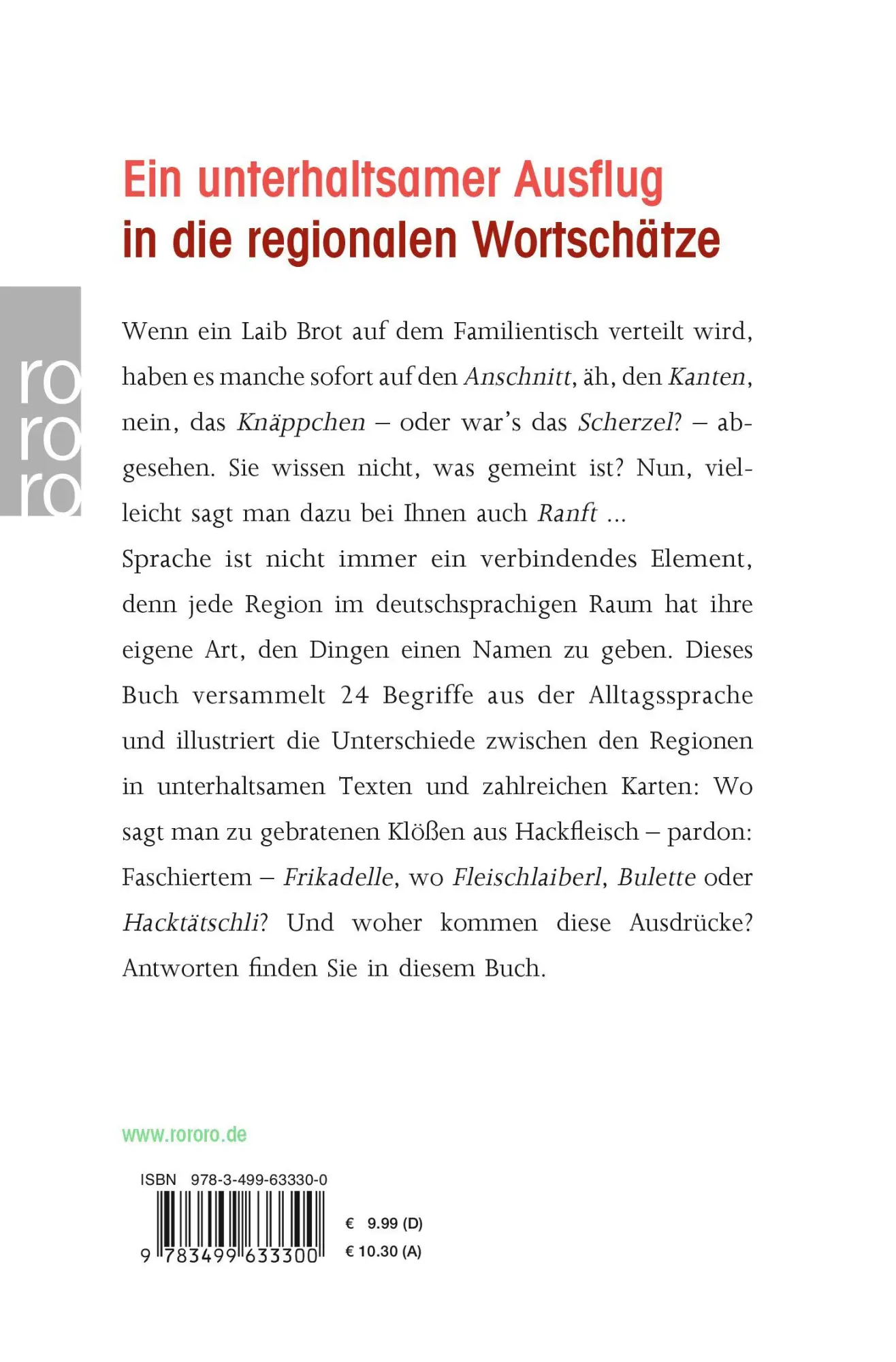 Rückseite: 9783499633300 | Grüezi, Moin, Servus! | Wie wir wo sprechen | Adrian Leemann (u. a.)
