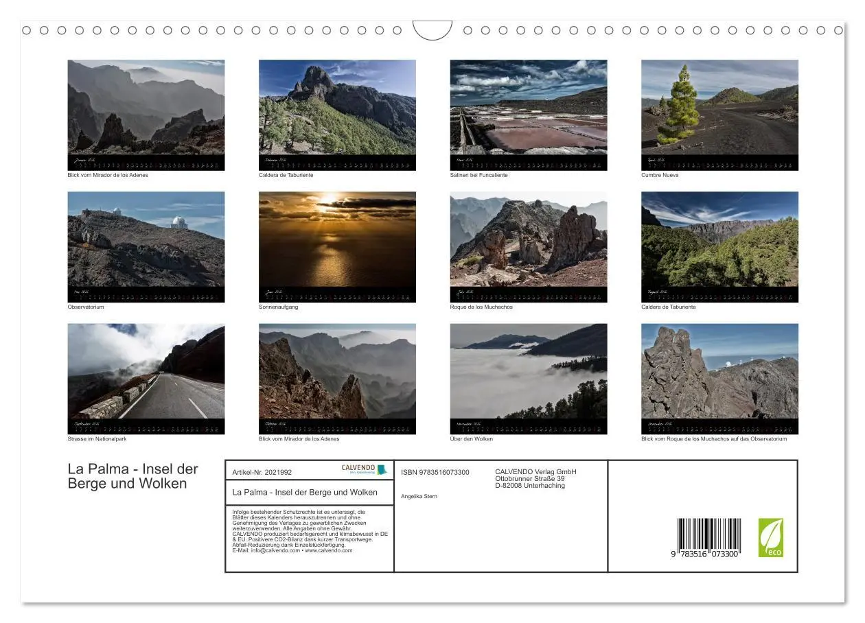 Bild: 9783516073300 | La Palma - Insel der Berge und Wolken (Wandkalender 2026 DIN A3...