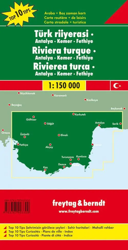Rückseite: 9783707903300 | Türkische Riviera 1 : 150 000. Auto- und Freizeitkarte | KG | Deutsch