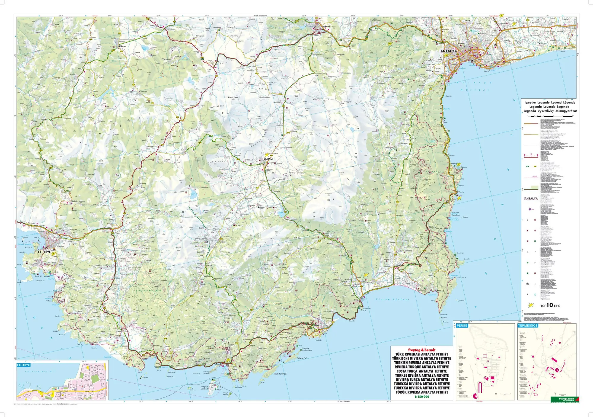 Bild: 9783707903300 | Türkische Riviera 1 : 150 000. Auto- und Freizeitkarte | (Land-)Karte