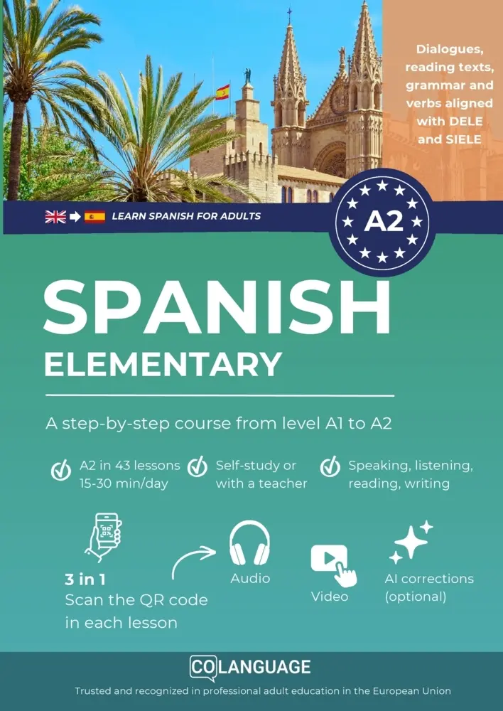 Cover: 9791388253300 | Learn Spanish A2 elementary: A step-by-step course from level A1 to...