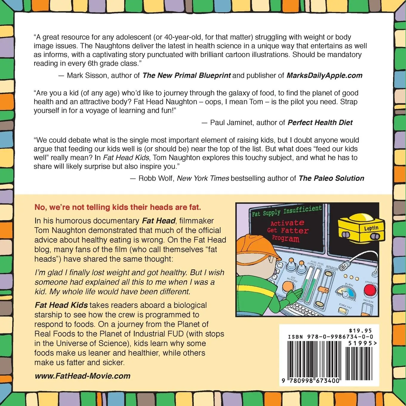 Rückseite: 9780998673400 | Fat Head Kids | Tom Naughton | Taschenbuch | Kartoniert / Broschiert