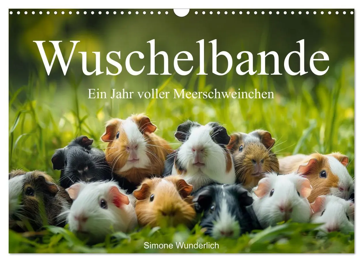 Cover: 9783457423400 | Wuschelbande - Ein Jahr voller Meerschweinchen (Wandkalender 2026...