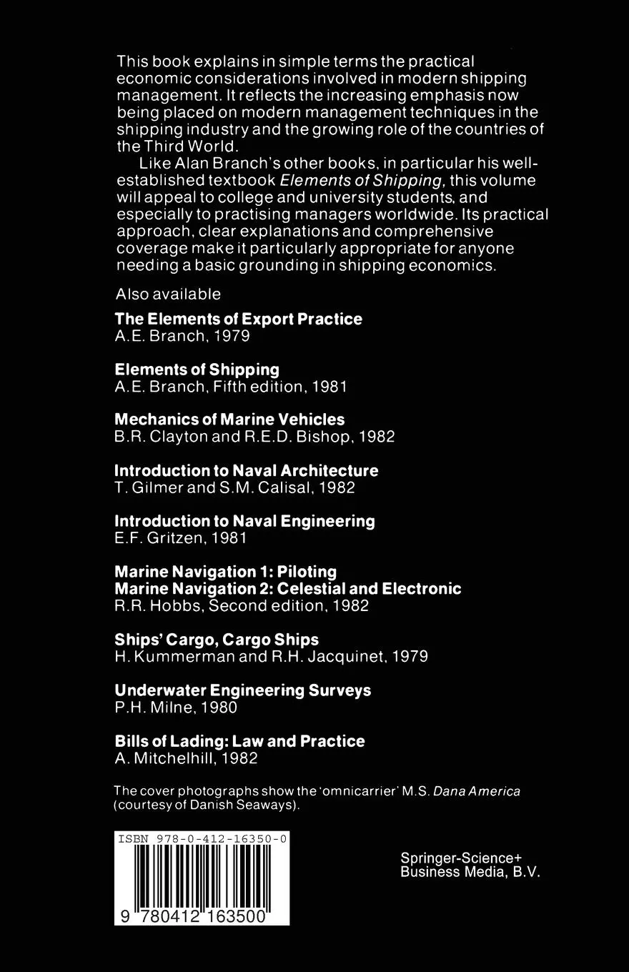 Rückseite: 9780412163500 | Economics of Shipping Practice and Management | Alan E. Branch | Buch