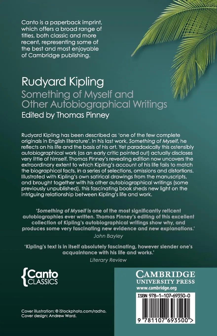 Rückseite: 9781107693500 | Something of Myself and Other Autobiographical Writings | Kipling