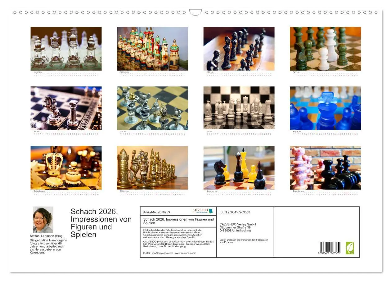 Bild: 9783457963500 | Schach 2026. Impressionen von Figuren und Spielen (Wandkalender...
