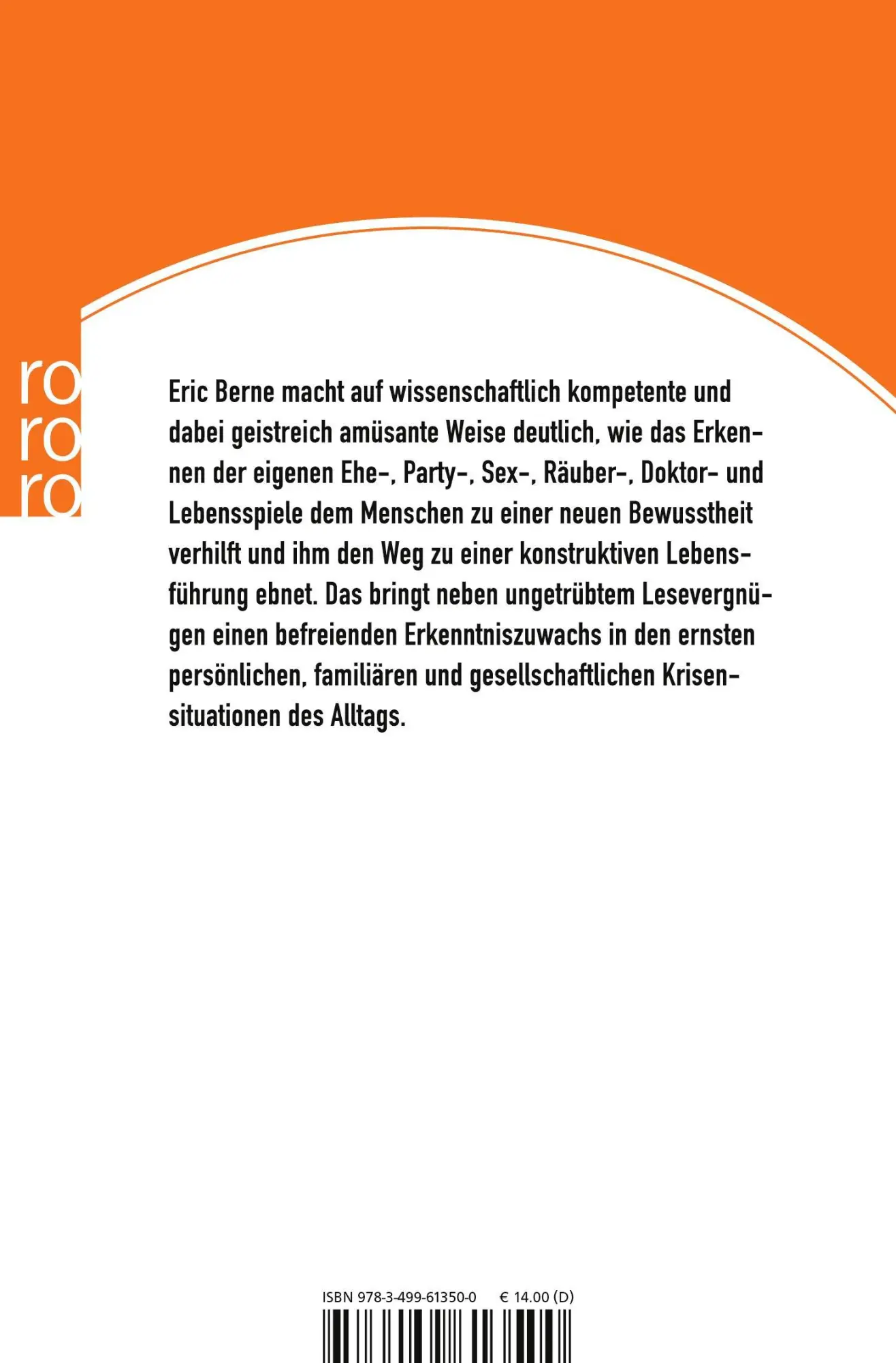 Rückseite: 9783499613500 | Spiele der Erwachsenen | Psychologie der menschlichen Beziehungen